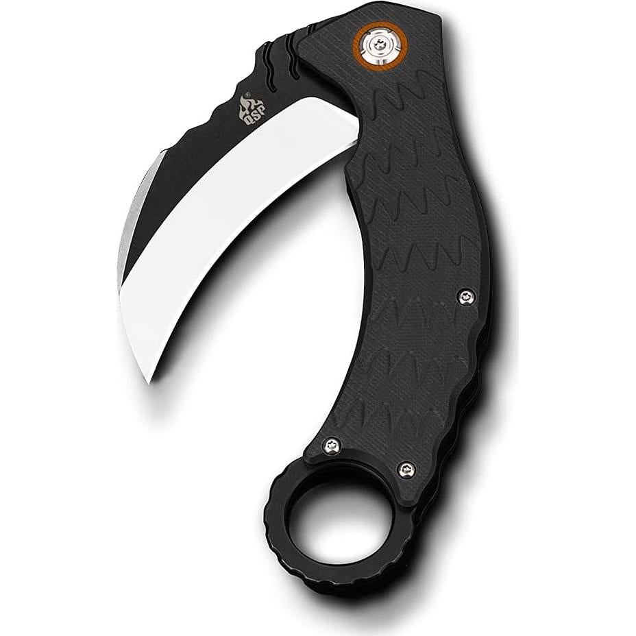 Cuchillo Plegable QSP Eagle D2 7.92 cm Negro EDC