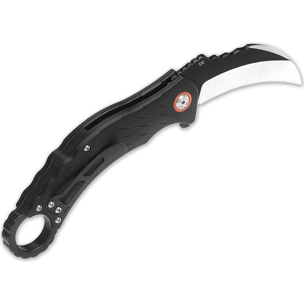 Cuchillo Plegable QSP Eagle D2 7.92 cm Negro EDC
