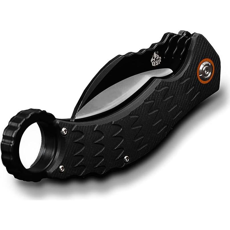 Cuchillo Plegable QSP Eagle D2 7.92 cm Negro EDC