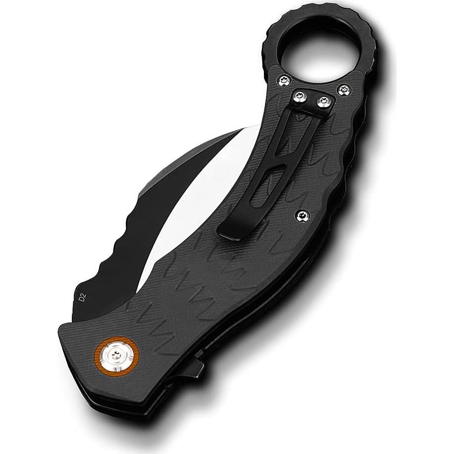 Cuchillo Plegable QSP Eagle D2 7.92 cm Negro EDC