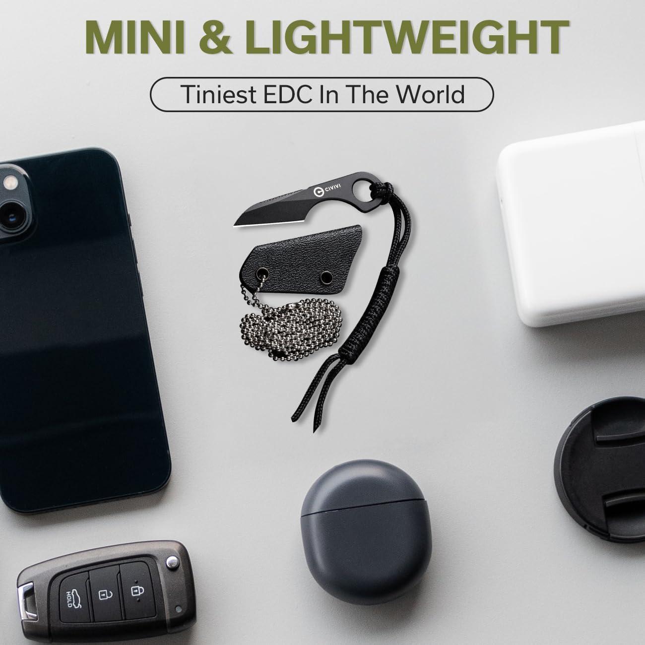 Cuchillo Fijo CIVIVI Gramis Mini EDC Acero 14C28N con Funda