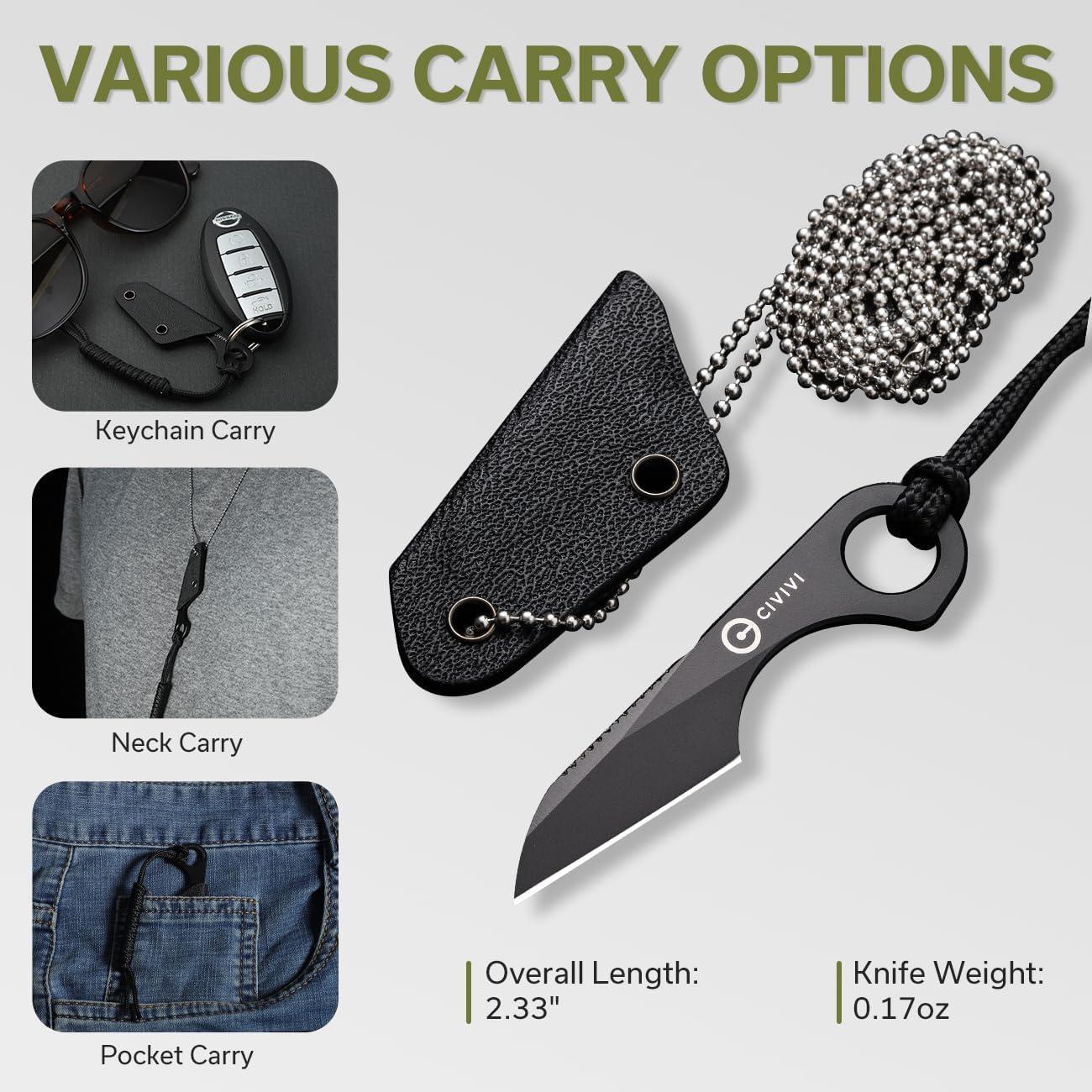 Cuchillo Fijo CIVIVI Gramis Mini EDC Acero 14C28N con Funda