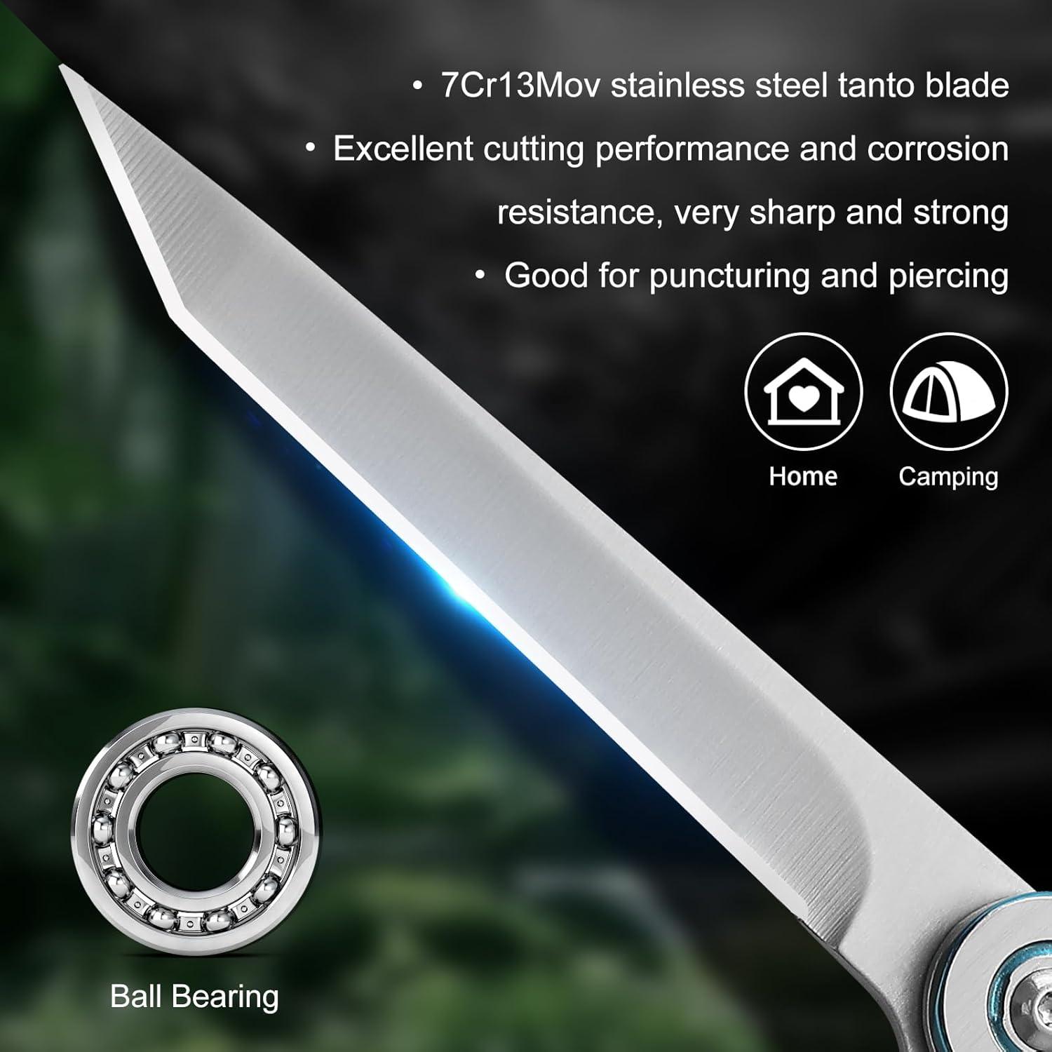 Cuchillo Plegable COOL PARD EDC C028-BL 7.99 cm Acero Inoxidable