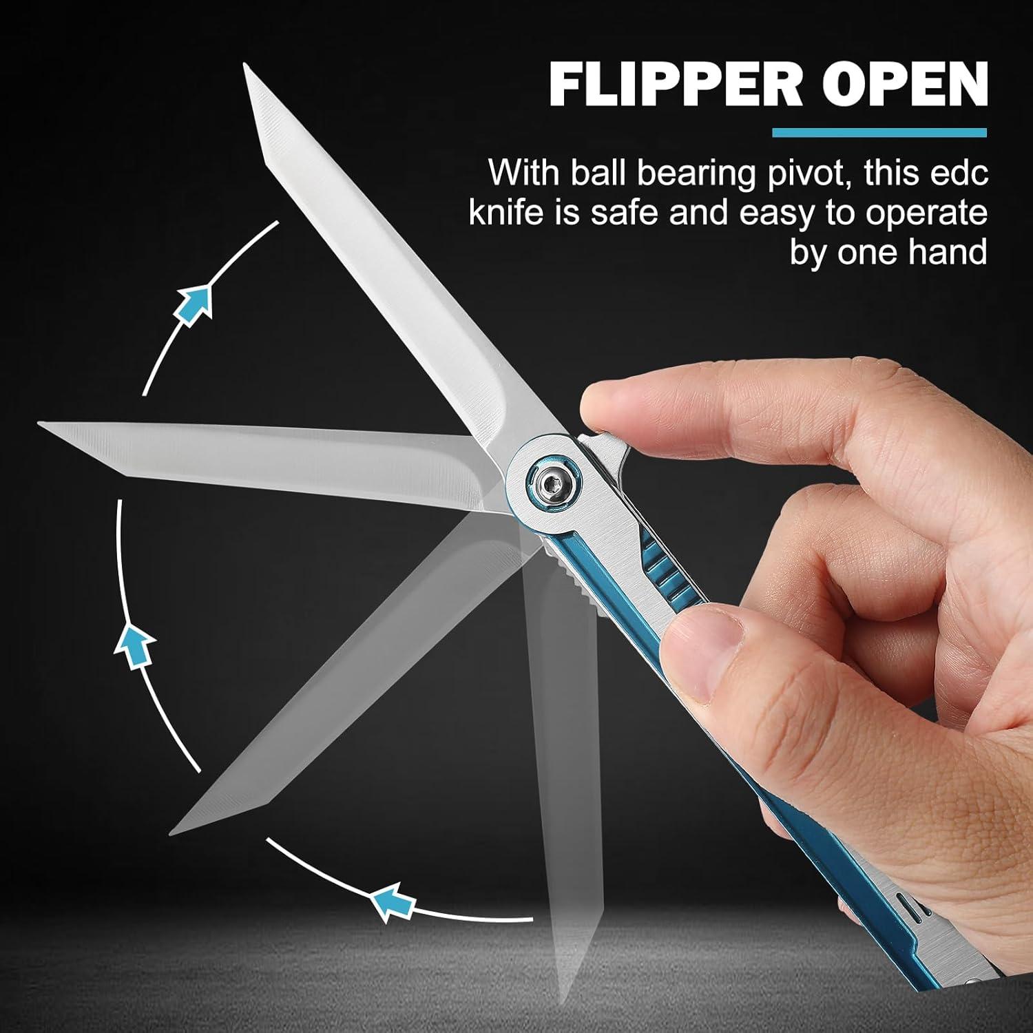 Cuchillo Plegable COOL PARD EDC C028-BL 7.99 cm Acero Inoxidable