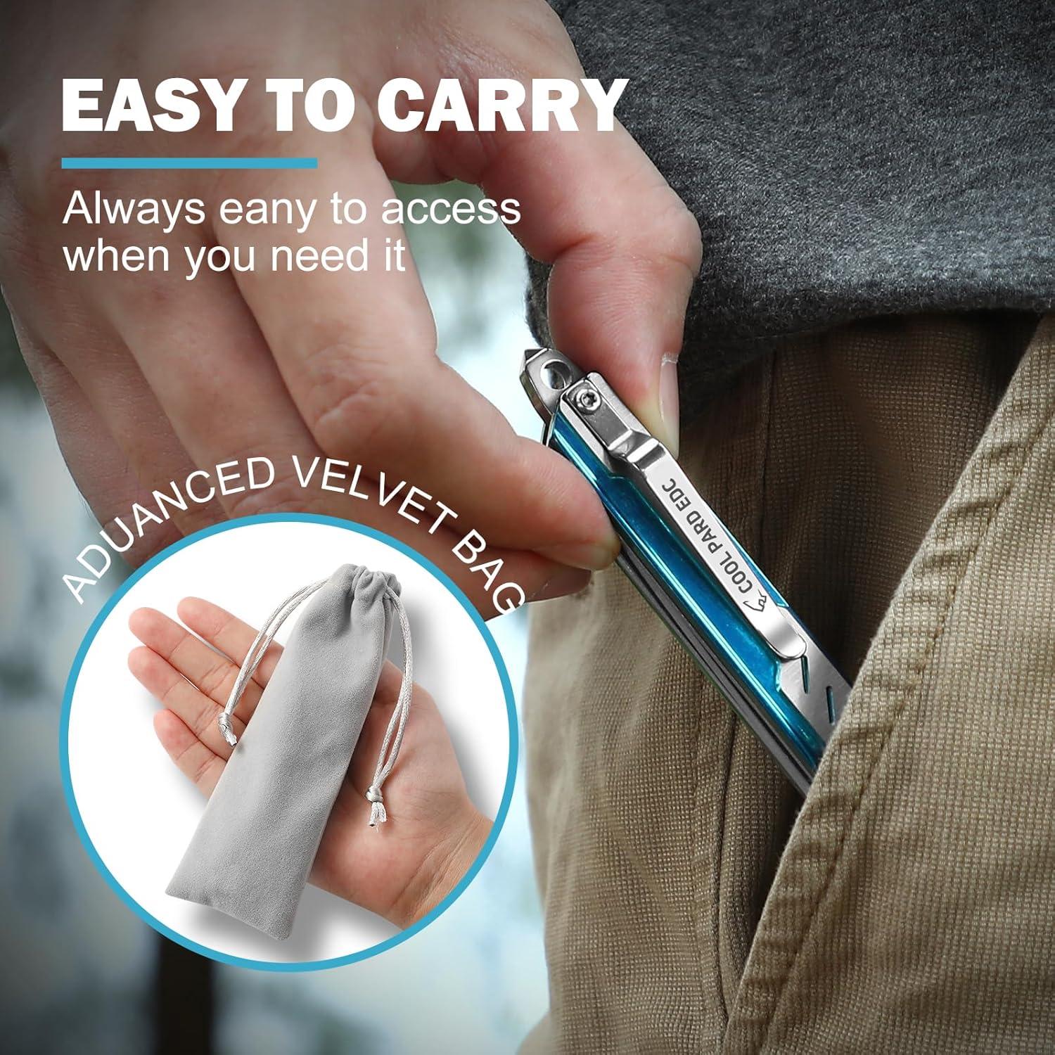 Cuchillo Plegable COOL PARD EDC C028-BL 7.99 cm Acero Inoxidable