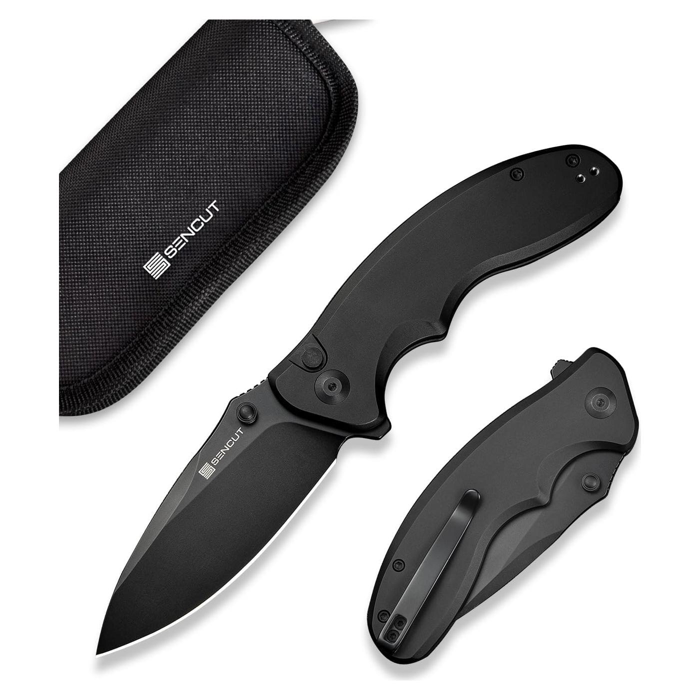 Cuchillo Plegable SENCUT Cybrix 8.8 cm Acero Inoxidable Negro