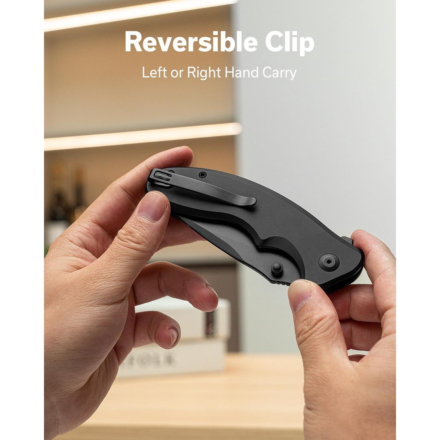 Cuchillo Plegable SENCUT Cybrix 8.8 cm Acero Inoxidable Negro