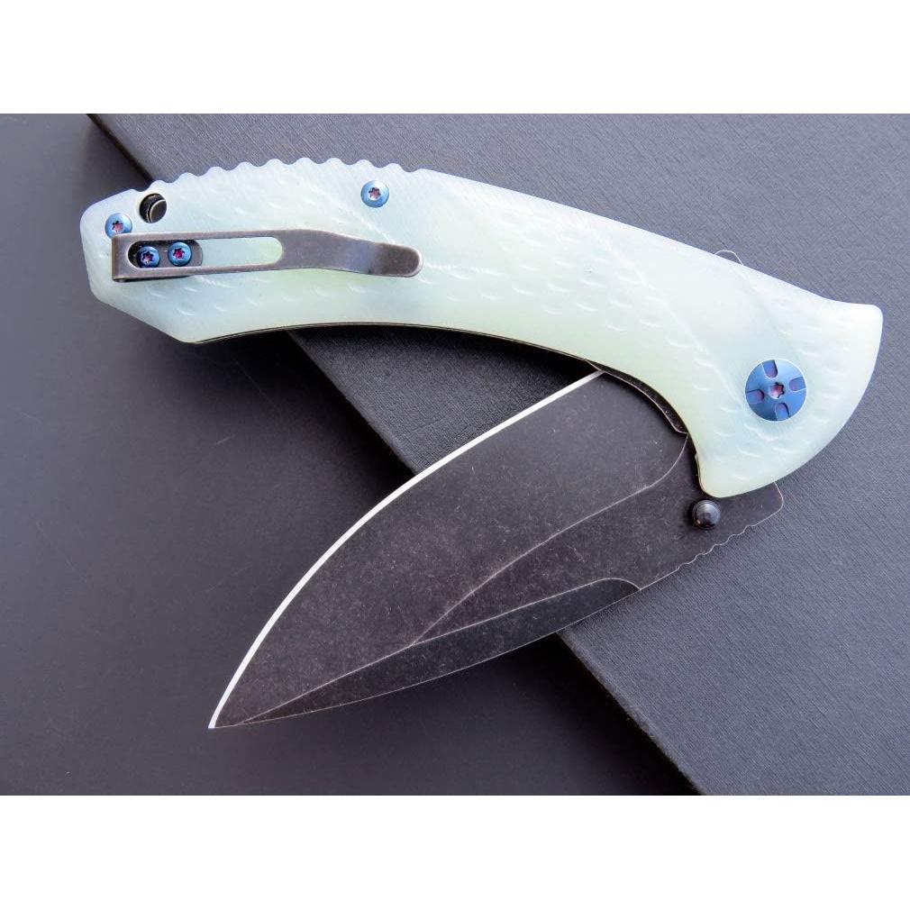 Cuchillo de Bolsillo Eafengrow EF927 Acero D2 Mango G10 Jade