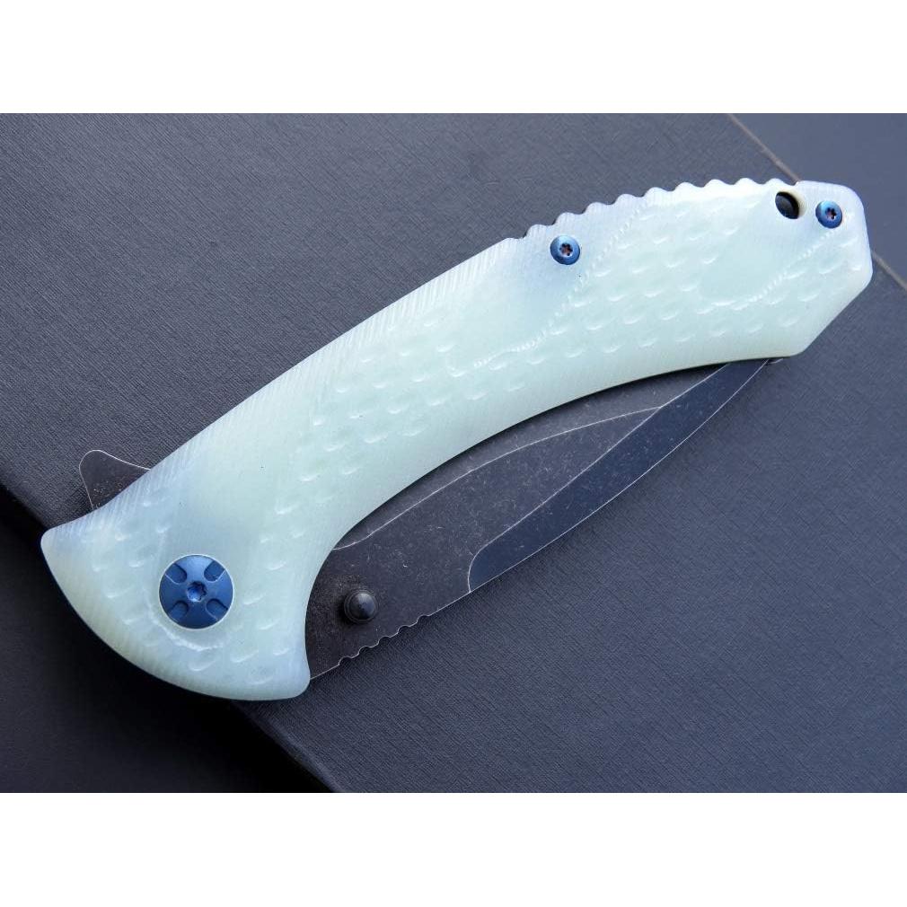Cuchillo de Bolsillo Eafengrow EF927 Acero D2 Mango G10 Jade