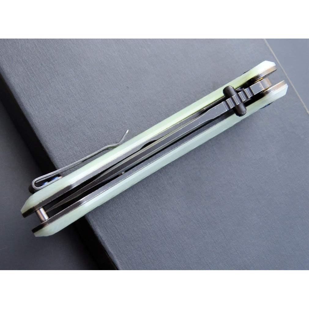 Cuchillo de Bolsillo Eafengrow EF927 Acero D2 Mango G10 Jade