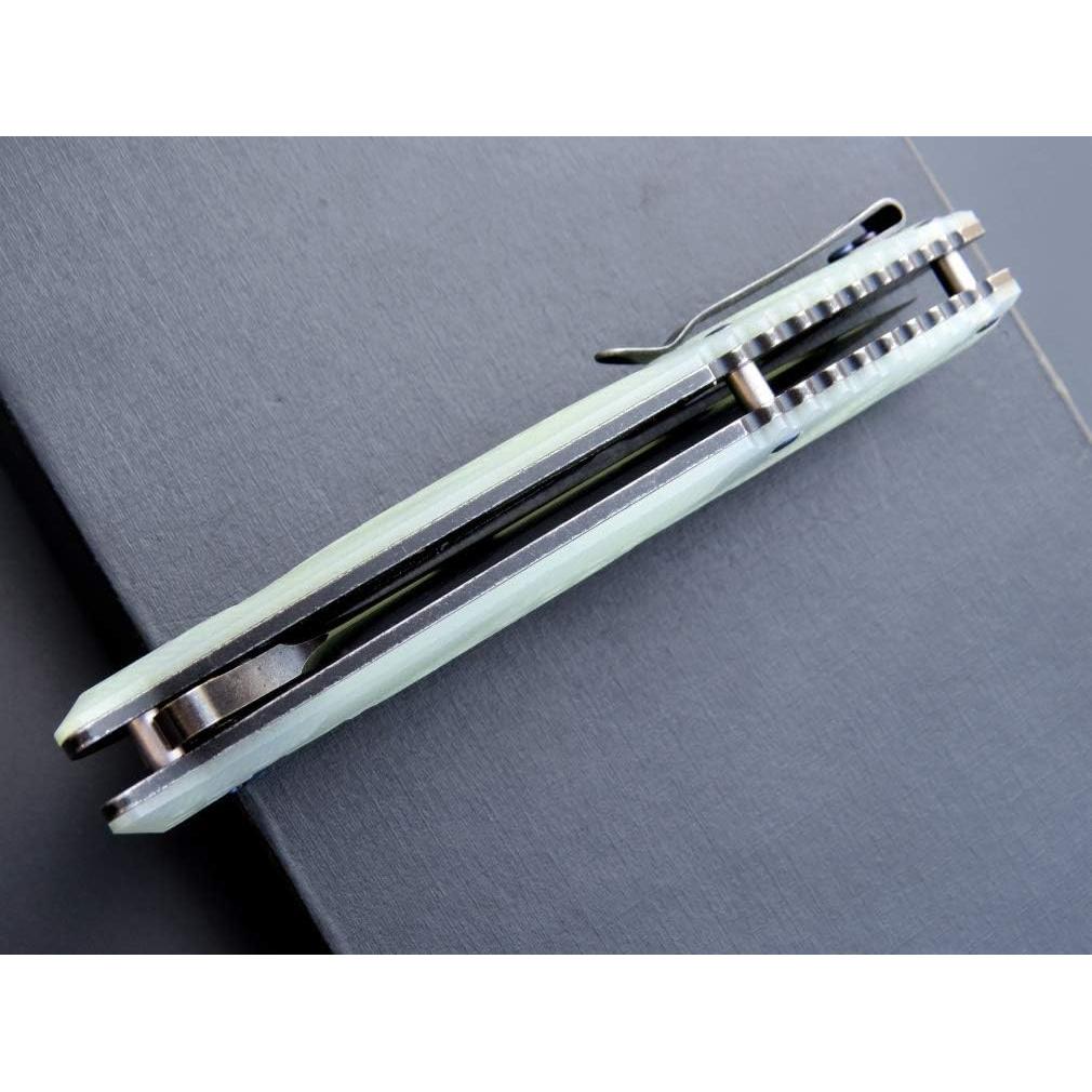 Cuchillo de Bolsillo Eafengrow EF927 Acero D2 Mango G10 Jade