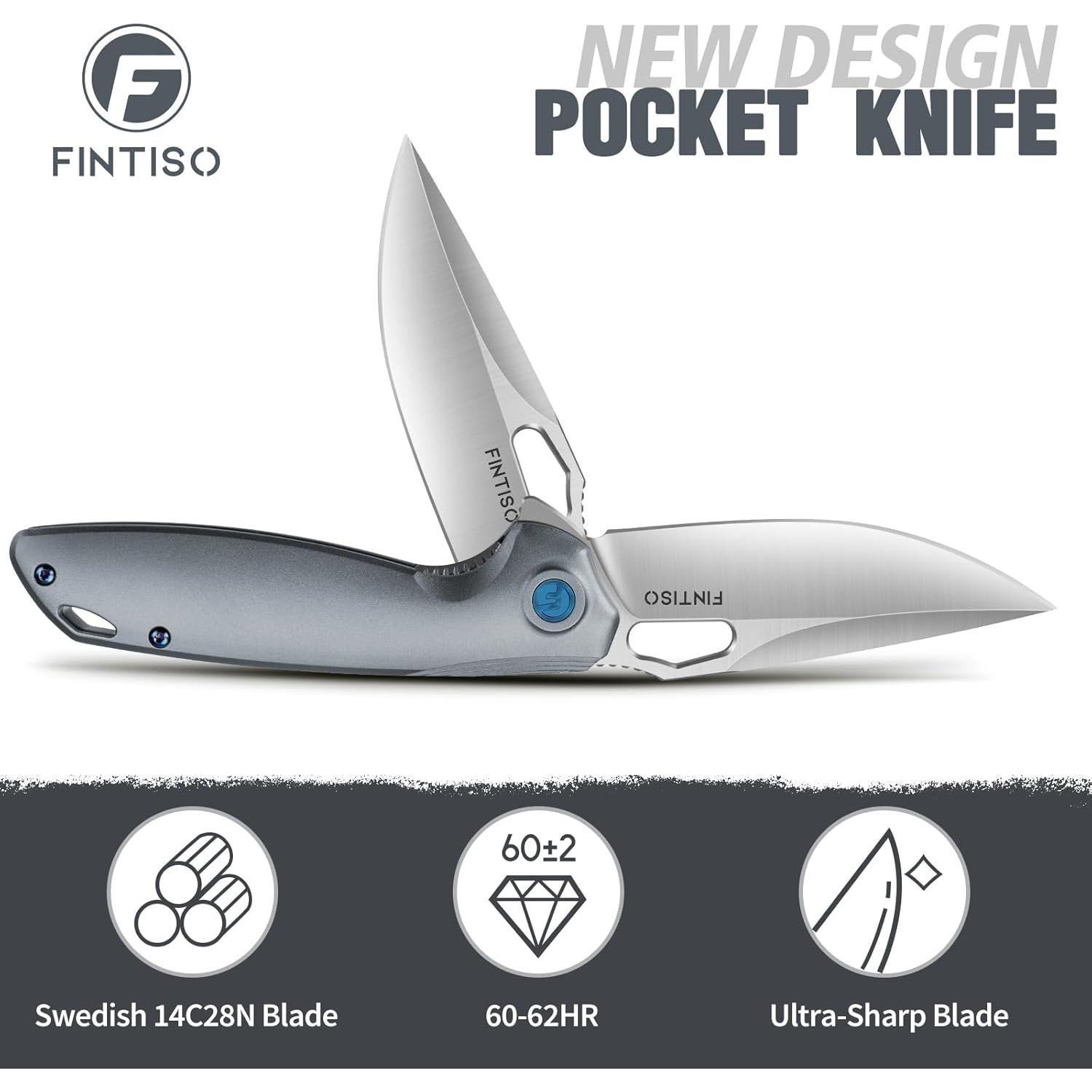 Cuchillo de bolsillo FINTISO 8.6 cm Aluminio 6061 Camping