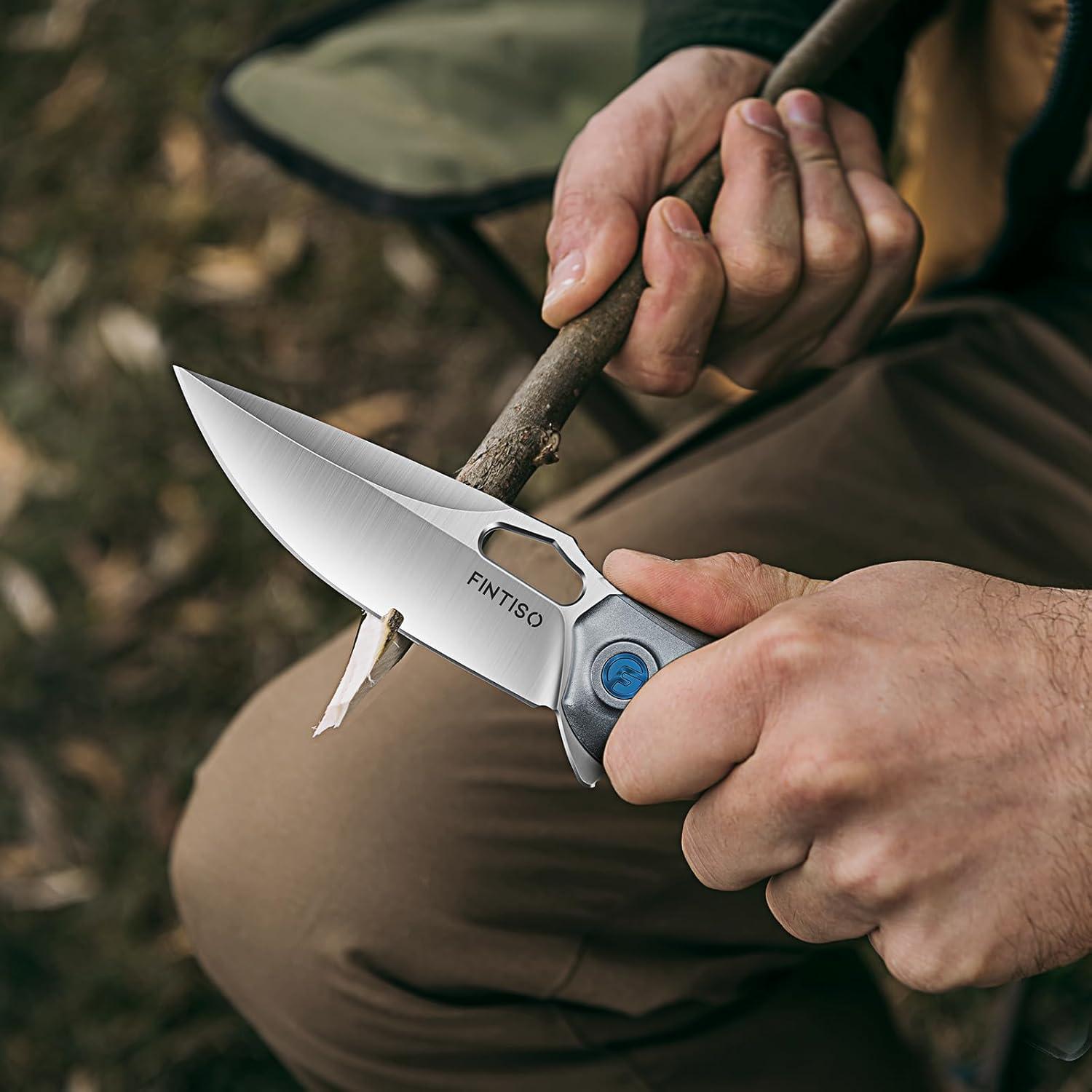 Cuchillo de bolsillo FINTISO 8.6 cm Aluminio 6061 Camping