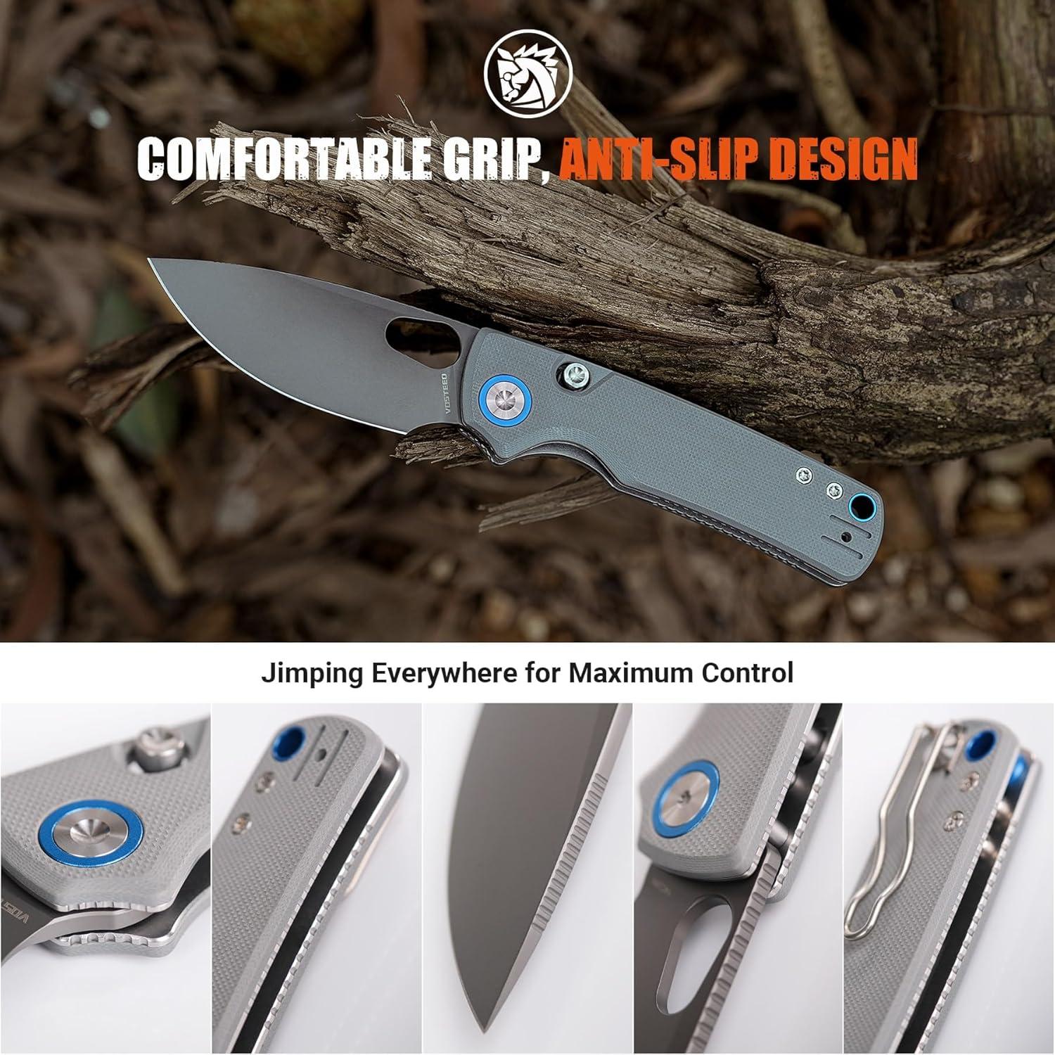 Cuchillo Plegable Vosteed Porcupine 7.6 cm Acero Sandvik G10 Gris