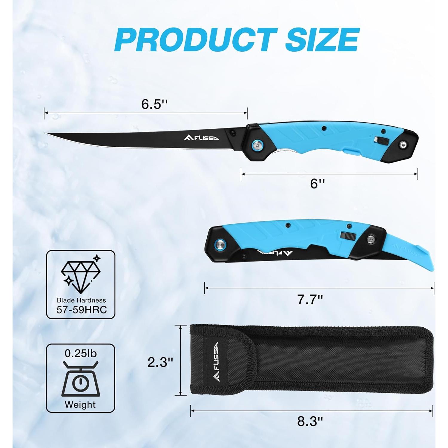 Cuchillo de Filete Plegable FLISSA 16.5 cm Acero Inoxidable