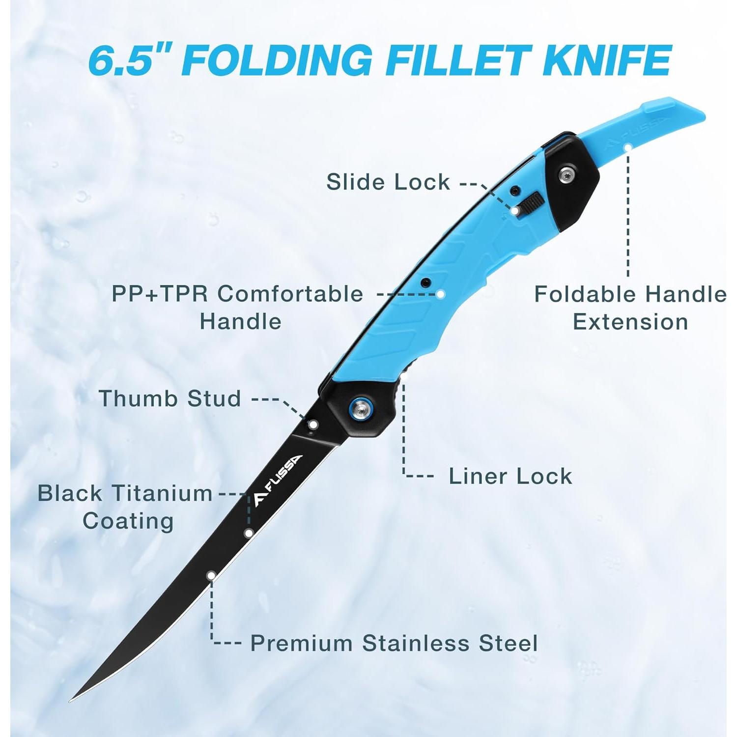 Cuchillo de Filete Plegable FLISSA 16.5 cm Acero Inoxidable