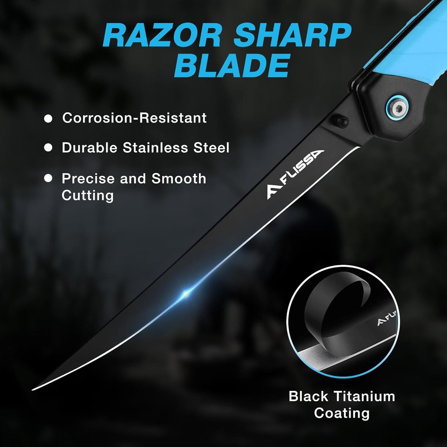 Cuchillo de Filete Plegable FLISSA 16.5 cm Acero Inoxidable