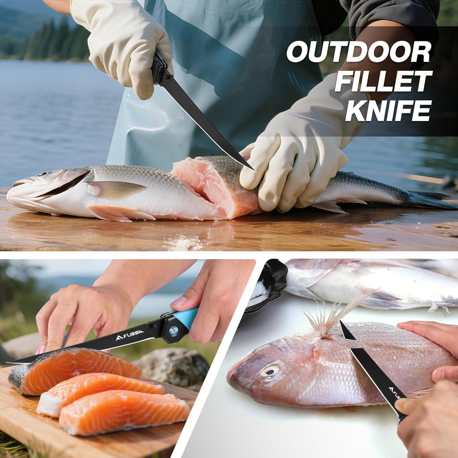 Cuchillo de Filete Plegable FLISSA 16.5 cm Acero Inoxidable