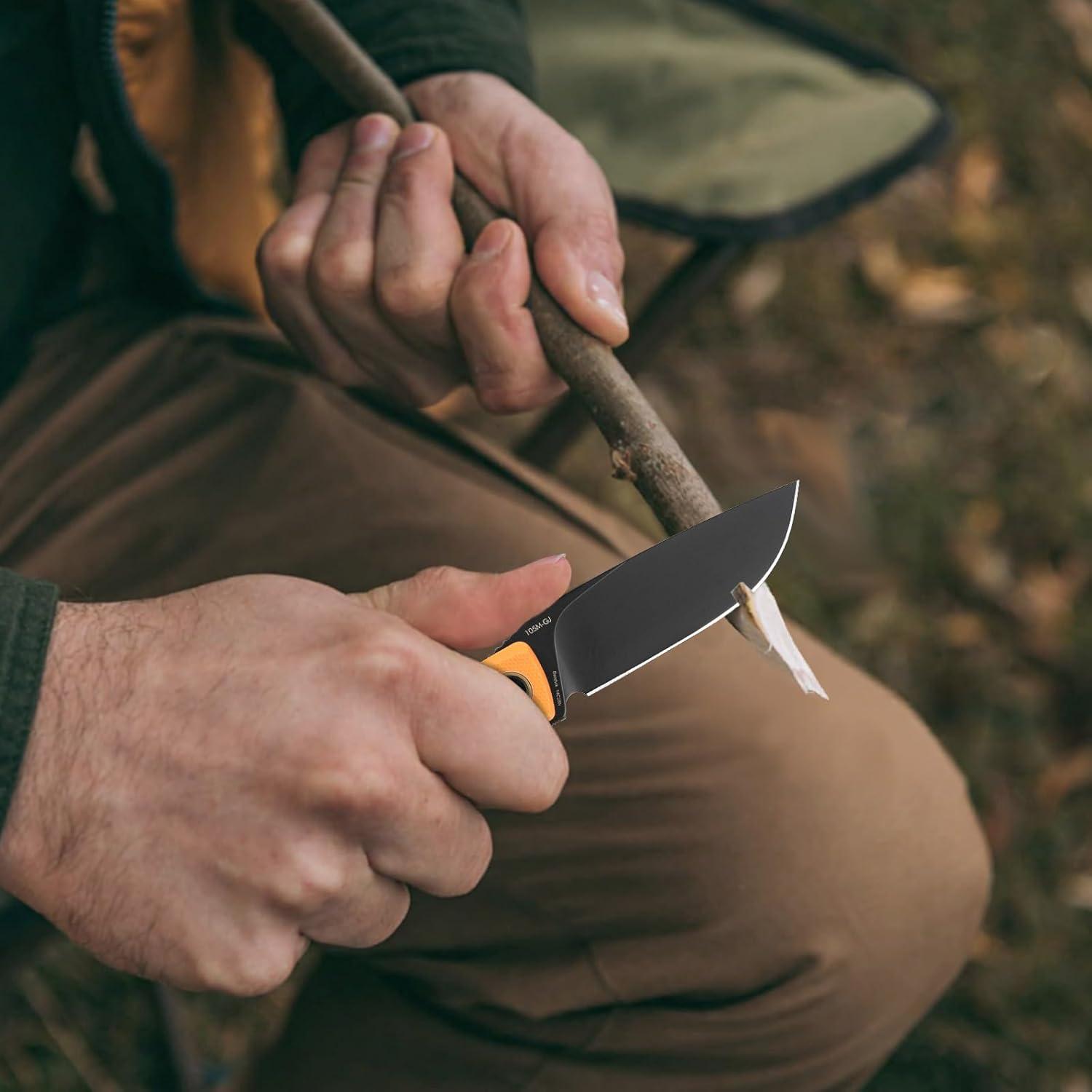 Cuchillo Plegable SRM G10 Naranja 7.49 cm EDC Camping