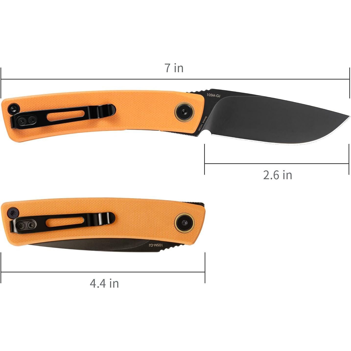 Cuchillo Plegable SRM G10 Naranja 7.49 cm EDC Camping