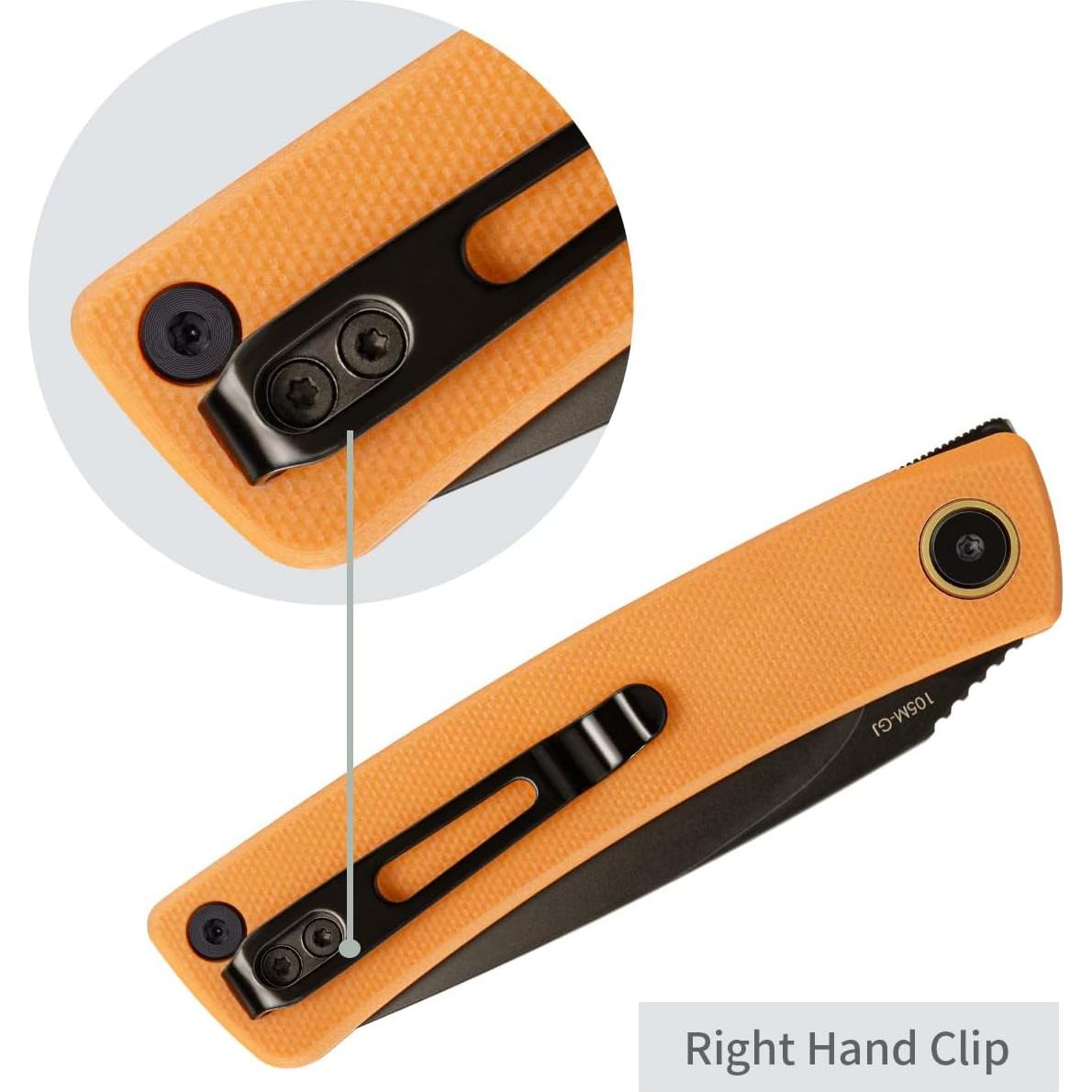 Cuchillo Plegable SRM G10 Naranja 7.49 cm EDC Camping