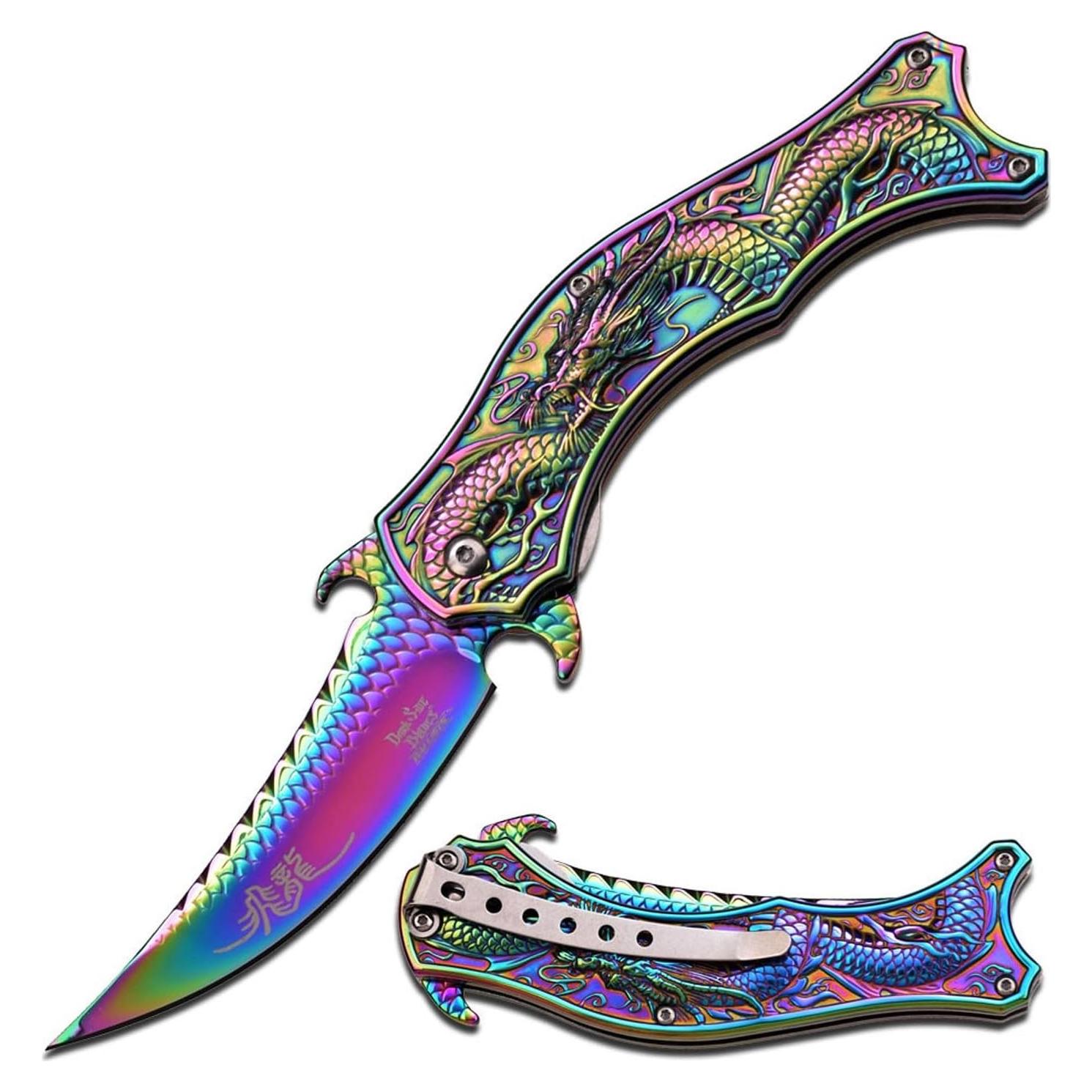 Cuchillo Plegable Dark Side Blades 21.59 cm Arcoíris