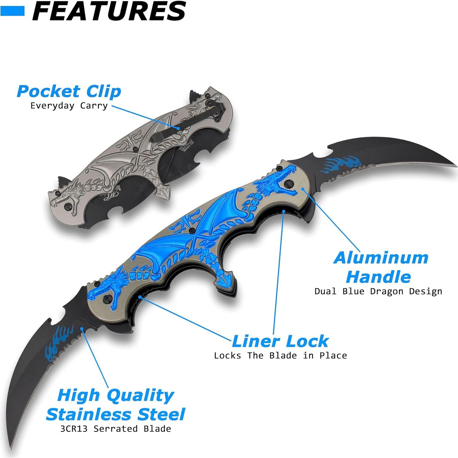 Cuchillo Plegable Fantasía Colección Maestra 15.24 cm