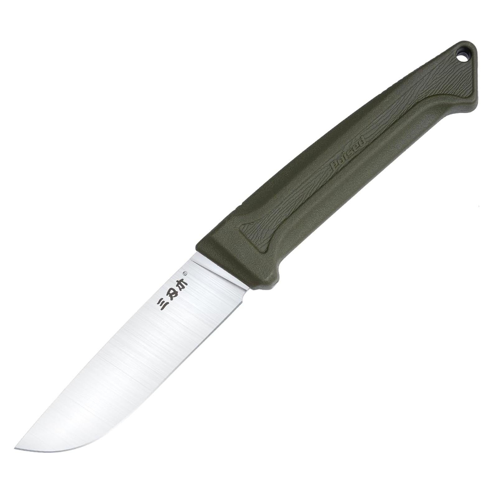 Cuchillo de hoja fija Sanrenmu S708 94.7mm acero 12C27 verde