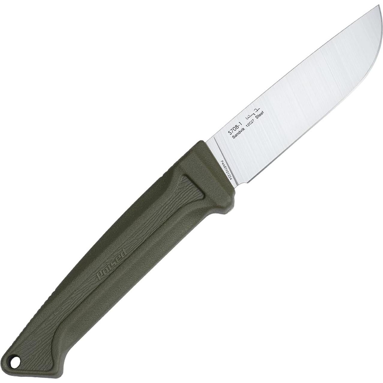 Cuchillo de hoja fija Sanrenmu S708 94.7mm acero 12C27 verde