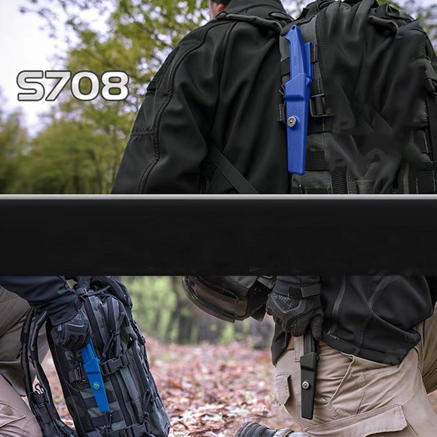 Cuchillo de hoja fija Sanrenmu S708 94.7mm acero 12C27 verde