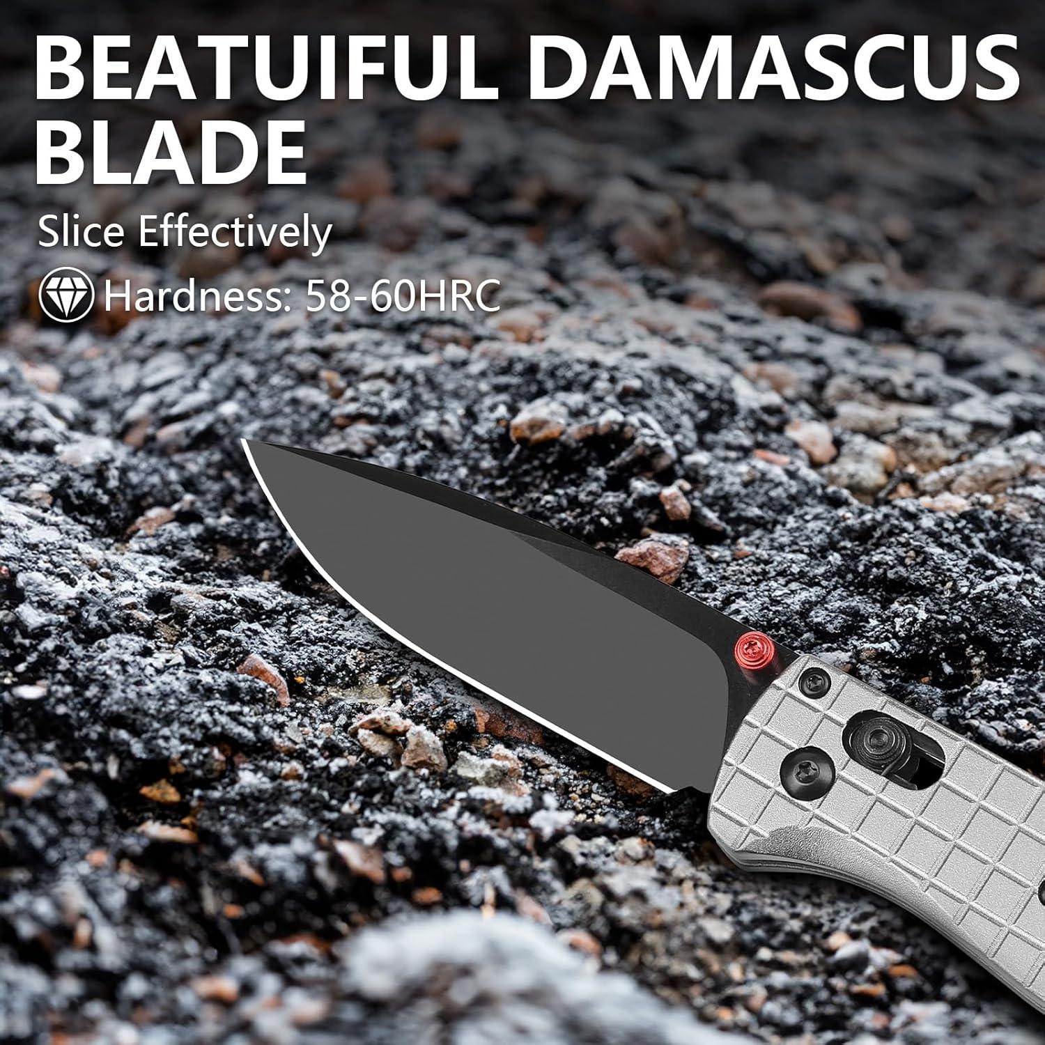 Cuchillo Plegable Noxozoqm Axis Lock Acero D2 80mm Negro