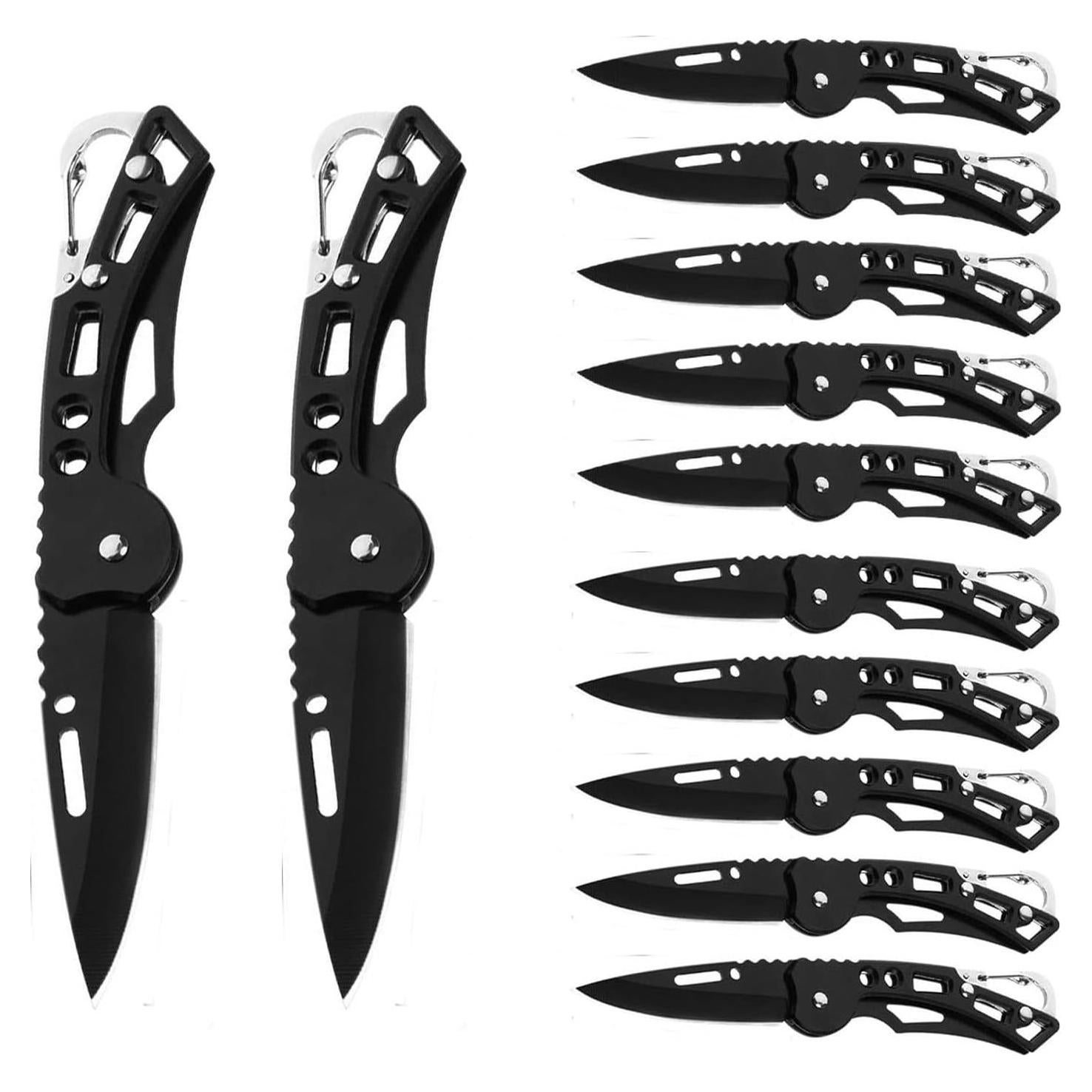 Cuchillo Plegable FEIZII 12 Pack Acero Inoxidable 6.35cm