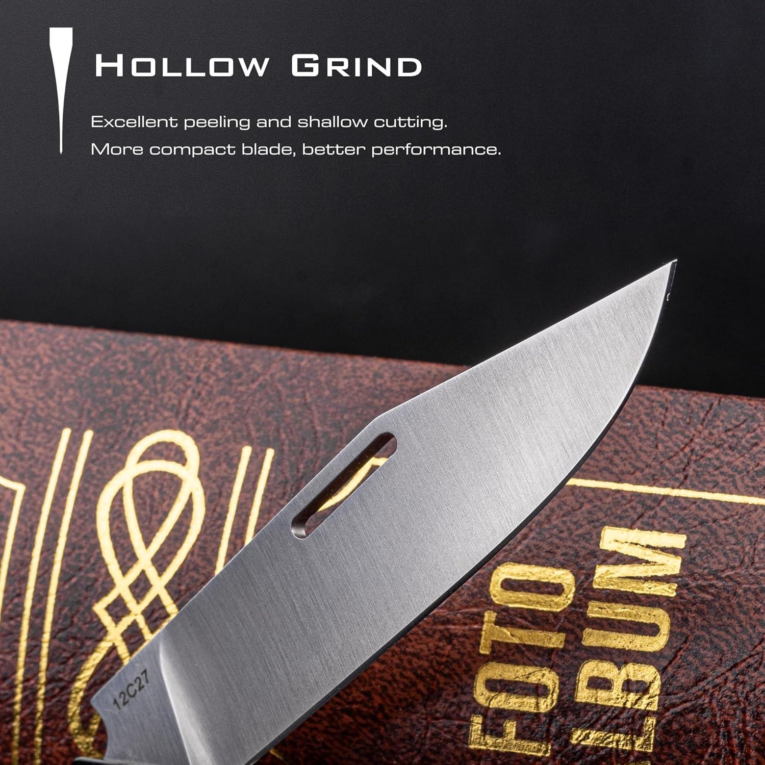 Cuchillo Plegable REALSTEEL RB-3 7.1 cm Acero 12C27 Clip Azul