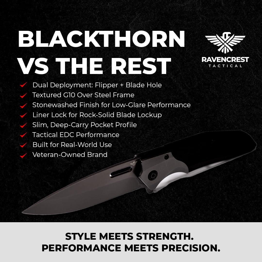 Cuchillo Plegable RavenCrest Tactical Blackthorn 20.9 cm G10