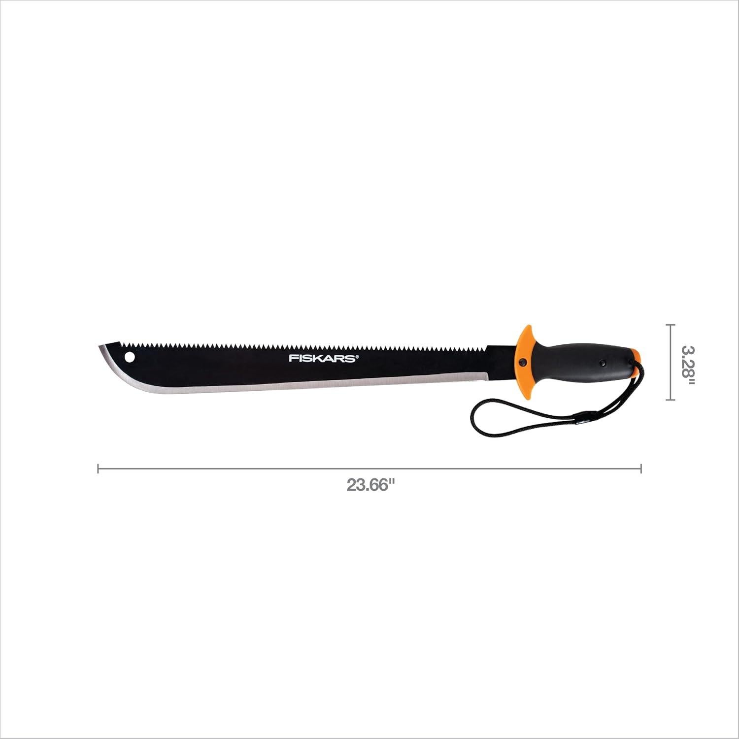 Sierra Machete Fiskars 45.72 cm Acero Templado Mango Agarre