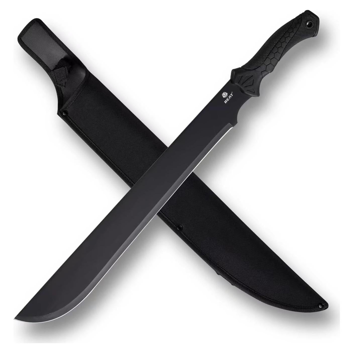 Machete REAT 61 cm Acero Inoxidable con Funda y Mango Antideslizante