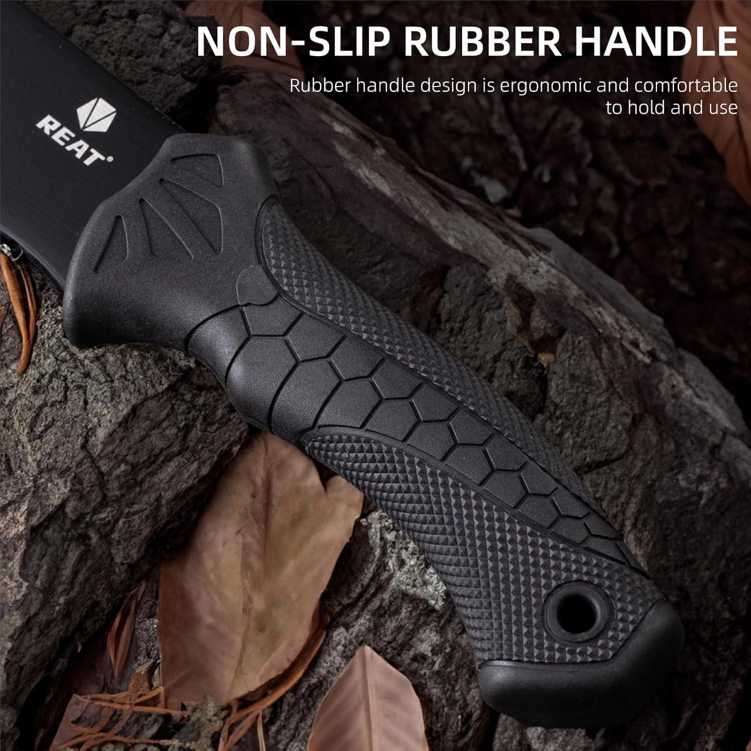 Machete REAT 61 cm Acero Inoxidable con Funda y Mango Antideslizante