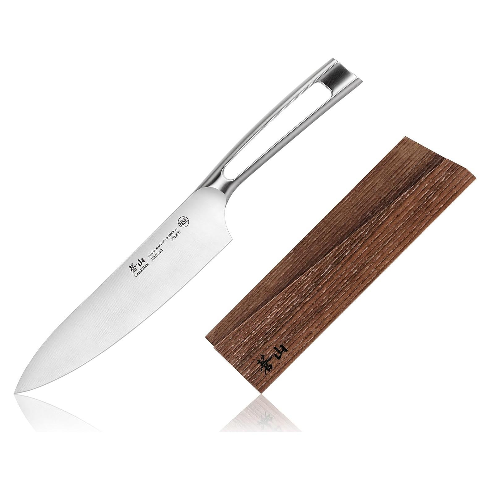 Cuchillo de Chef Cangshan TN1 8" Acero Sueco 14C28N Forjado