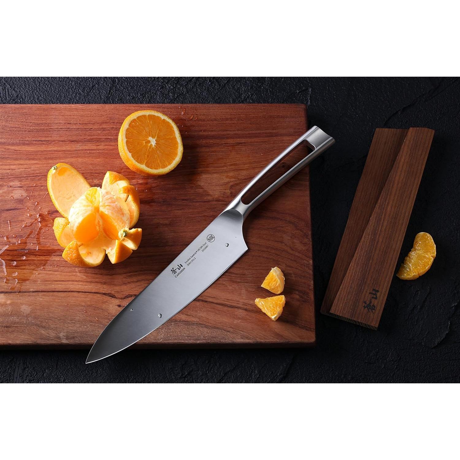 Cuchillo de Chef Cangshan TN1 8" Acero Sueco 14C28N Forjado