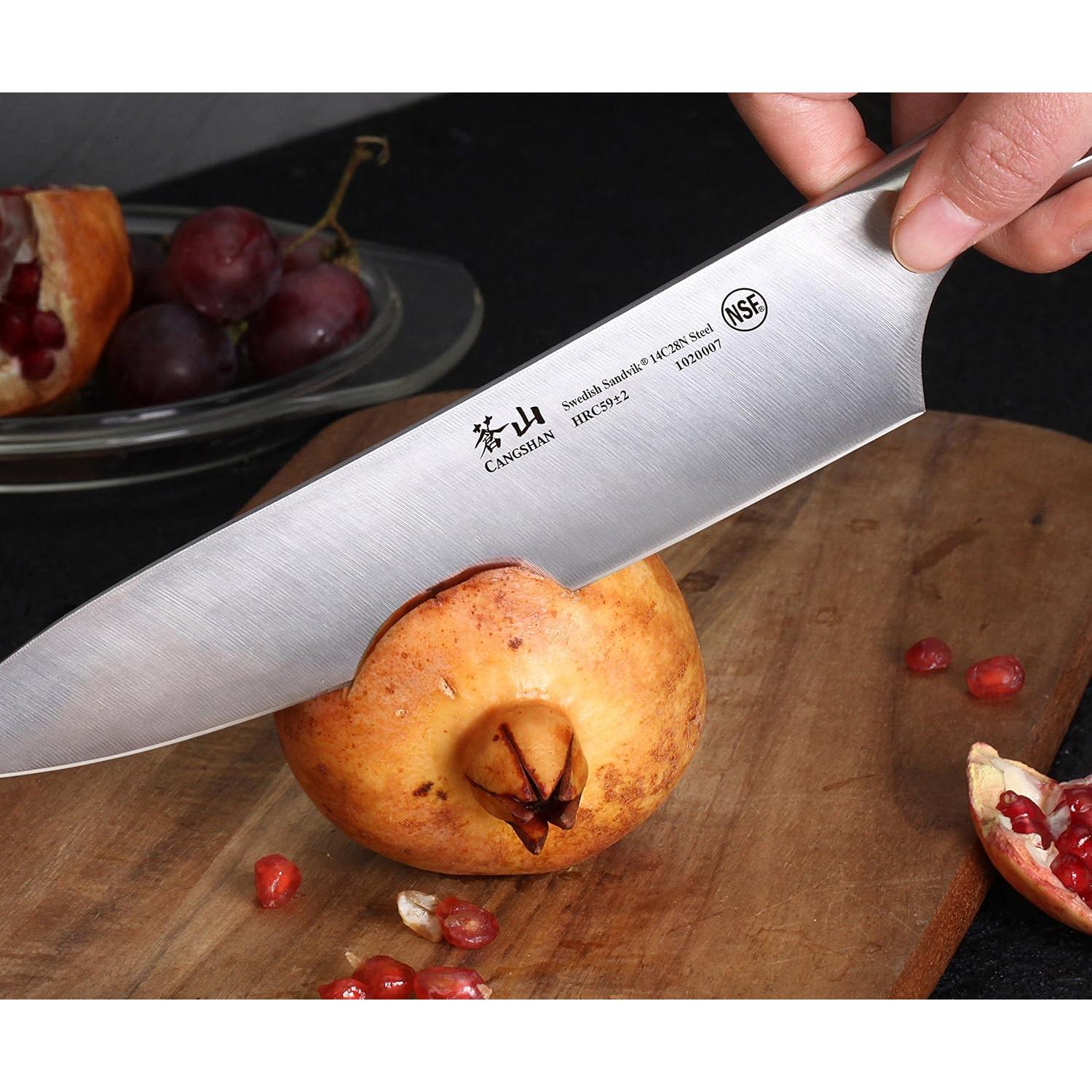 Cuchillo de Chef Cangshan TN1 8" Acero Sueco 14C28N Forjado