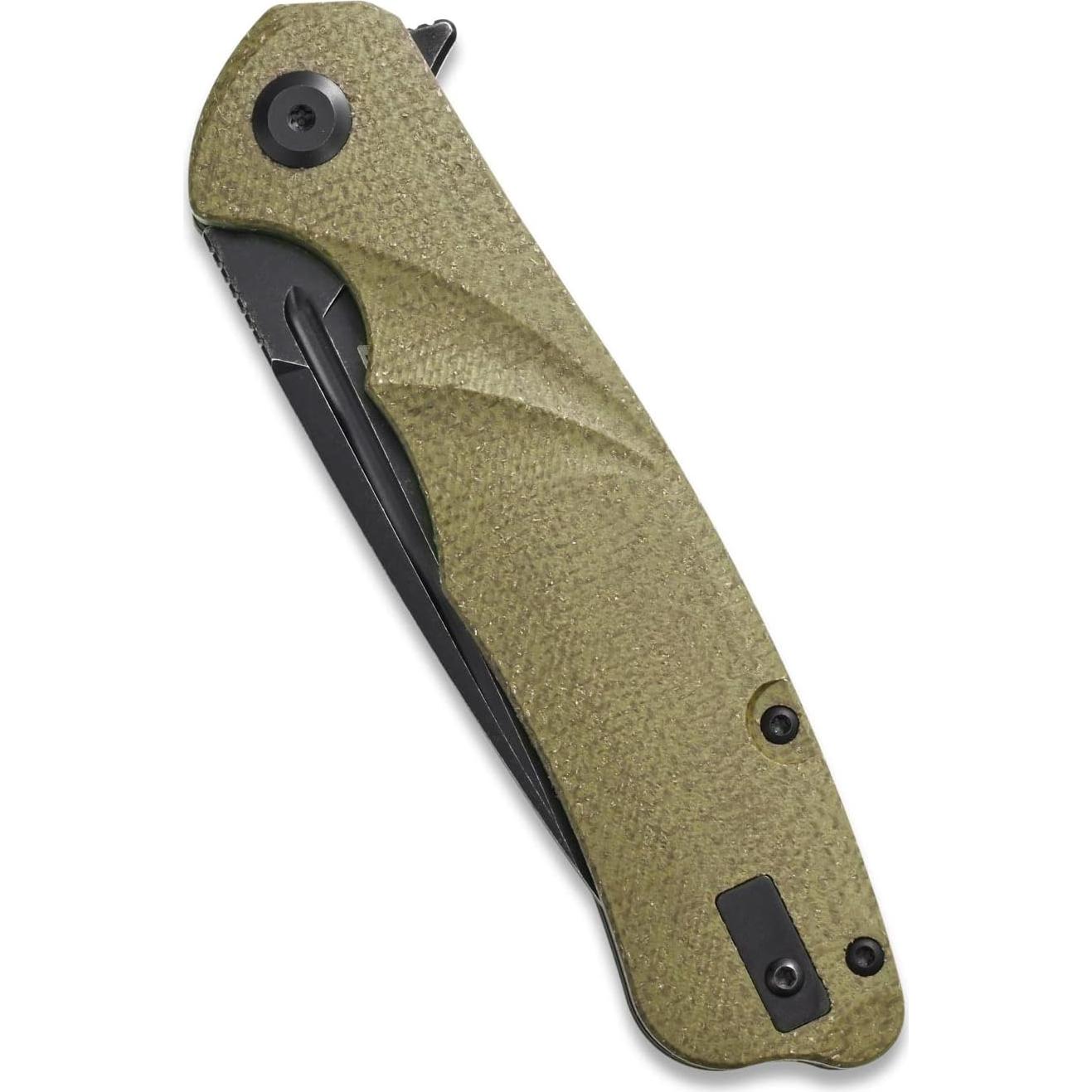 Cuchillo Plegable Sitivien ST132 Acero D2 Mango Micarta Verde