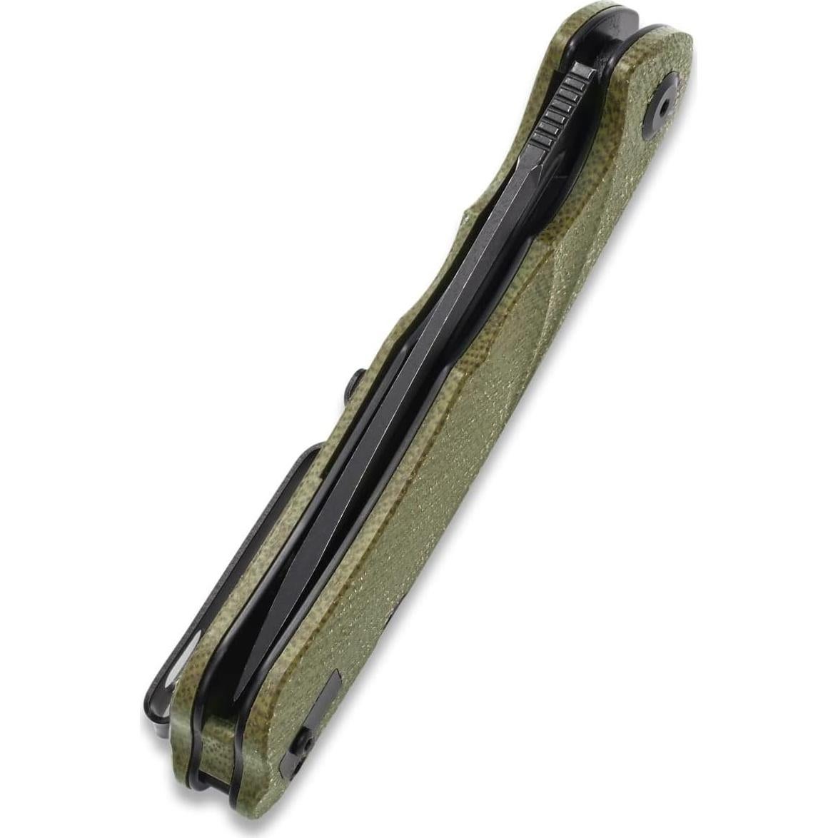 Cuchillo Plegable Sitivien ST132 Acero D2 Mango Micarta Verde