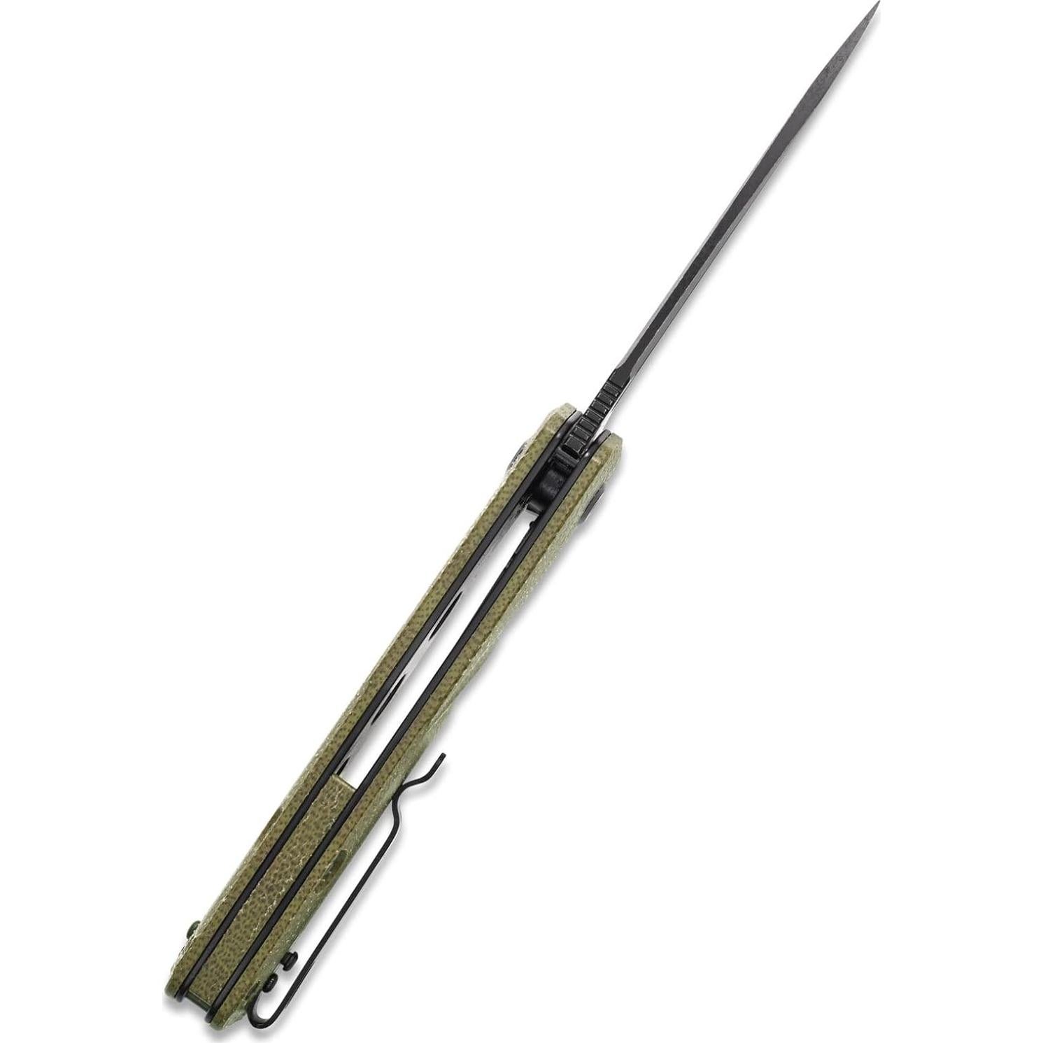 Cuchillo Plegable Sitivien ST132 Acero D2 Mango Micarta Verde