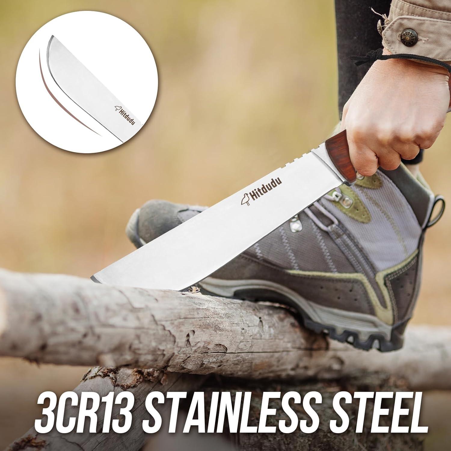 Machete Hitdudu W-Mcht 34.93 cm con Funda de Cuero