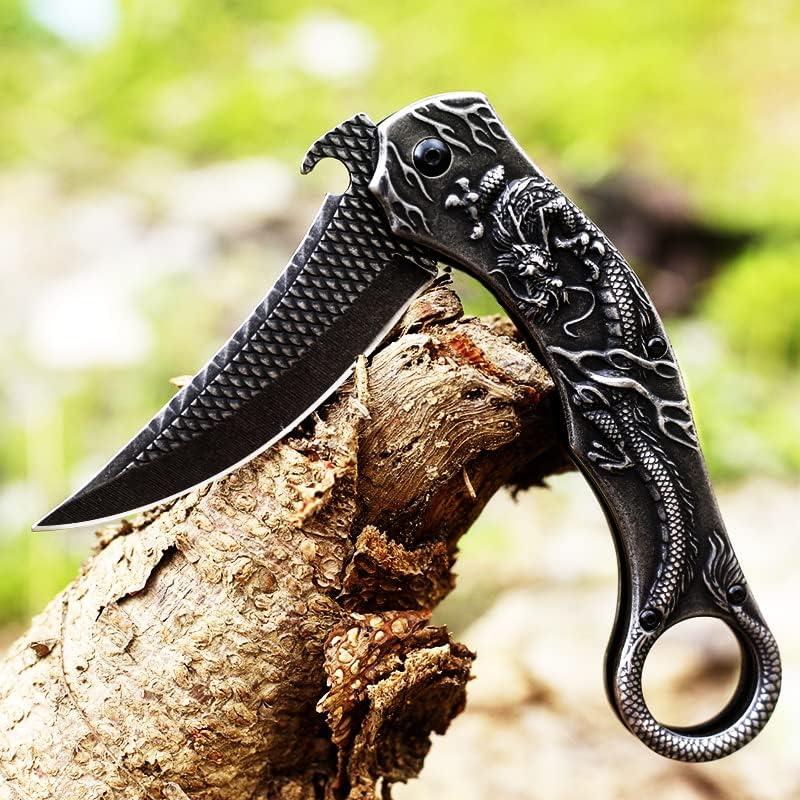 Cuchillo Plegable Vividstill VVS0019 Dragón 3D 22.9 cm Negro