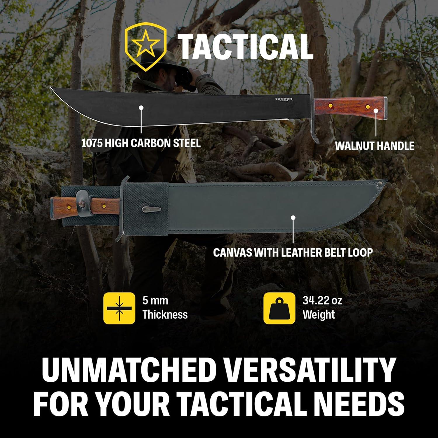 Machete Aviador Alemán Condor 40.4cm Acero Alto Carbono