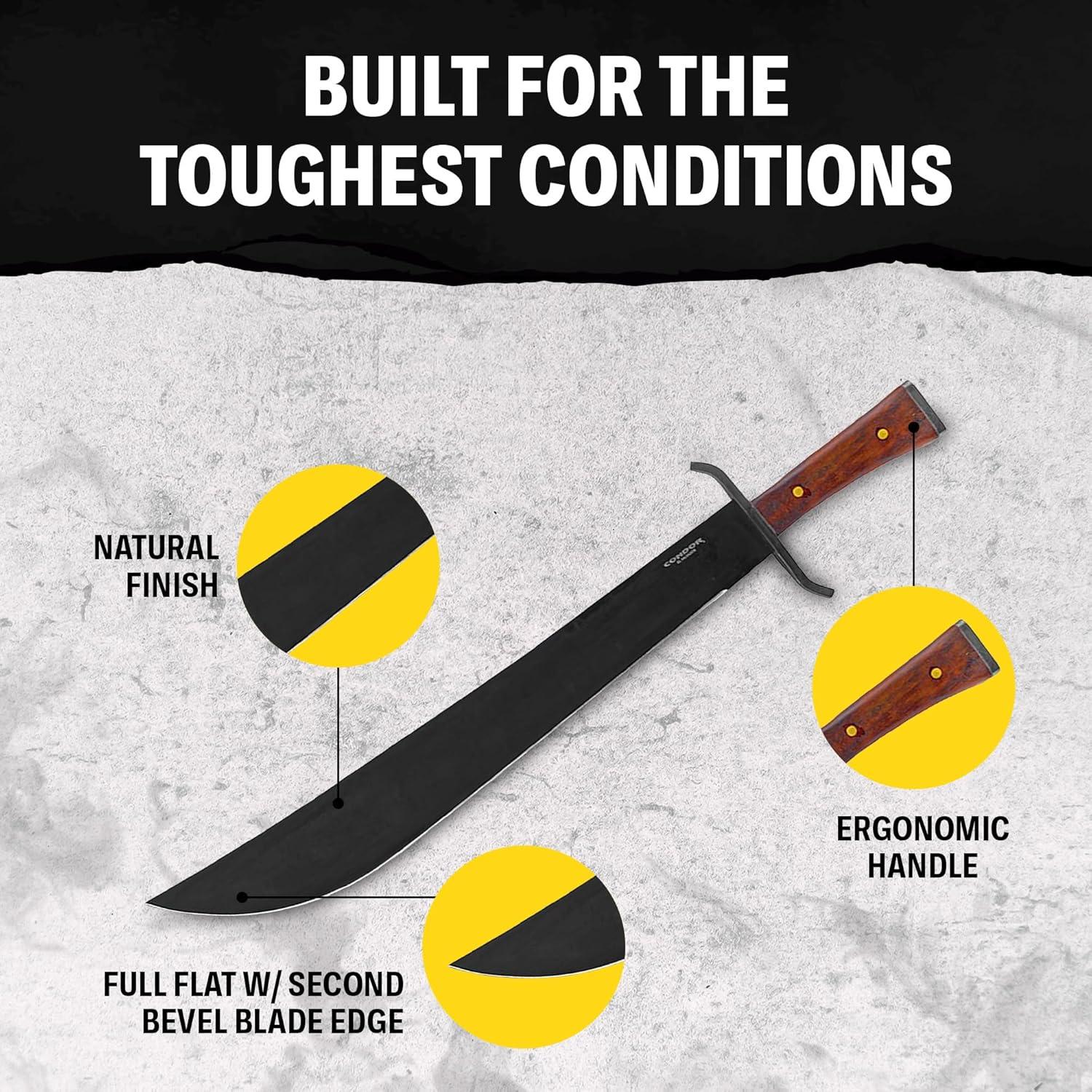 Machete Aviador Alemán Condor 40.4cm Acero Alto Carbono