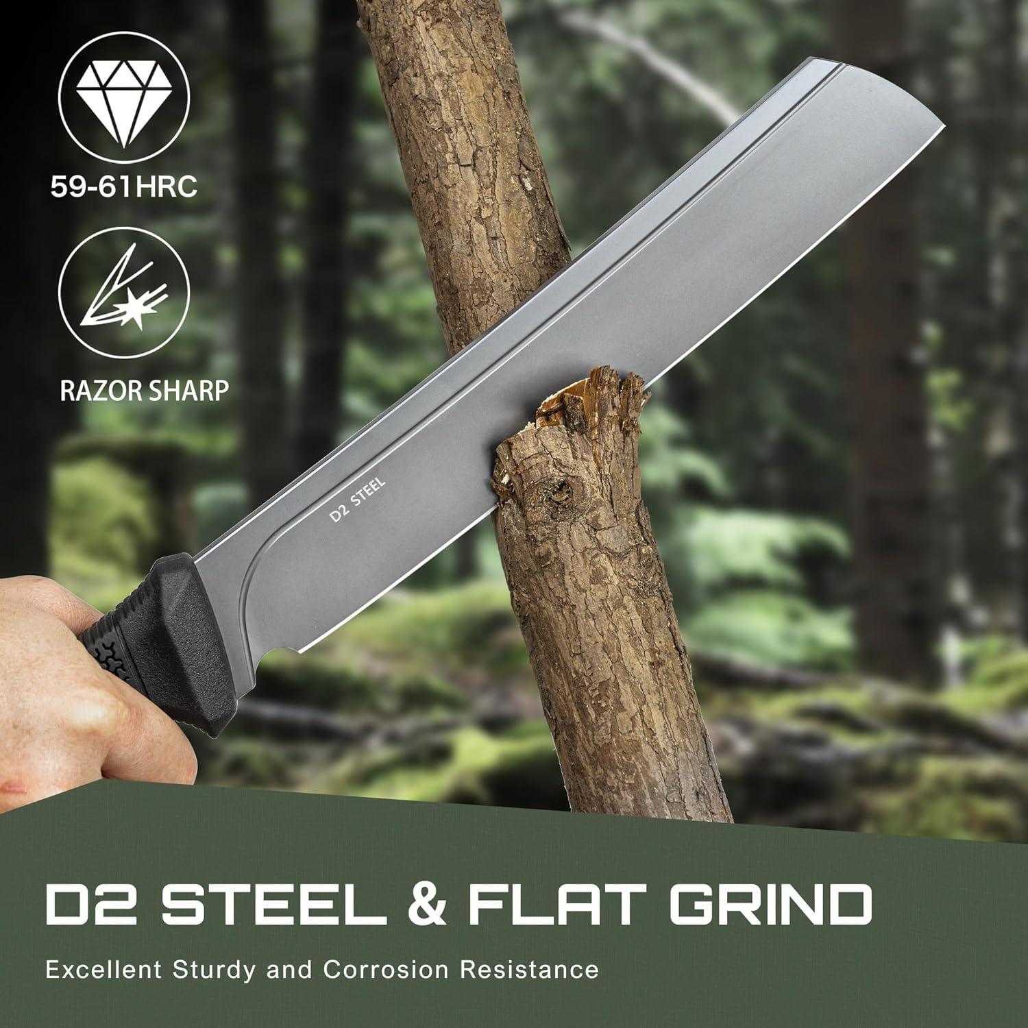 Machete de Supervivencia NedFoss 40.64 cm Acero D2 Mango TPE