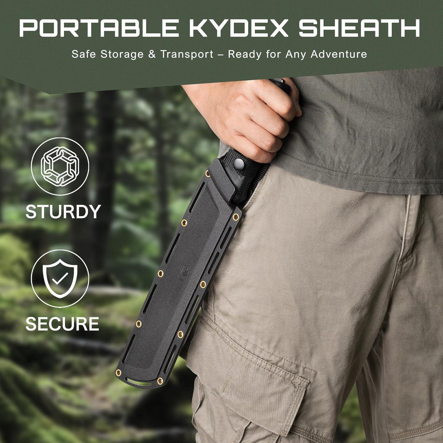 Machete de Supervivencia NedFoss 40.64 cm Acero D2 Mango TPE