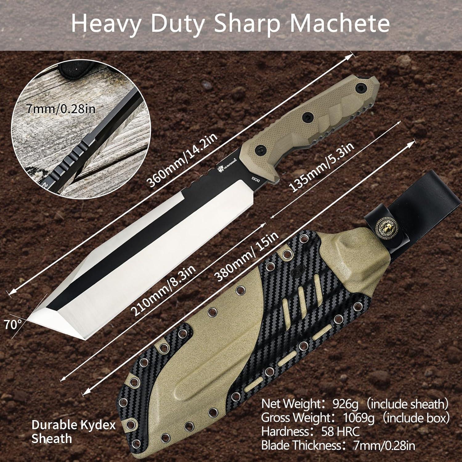 Machete de Camping HX OUTDOORS D-293 35.5 cm Acero DC53